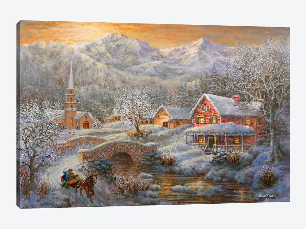 Winter Merriment by Nicky Boehme 1-piece Canvas Print