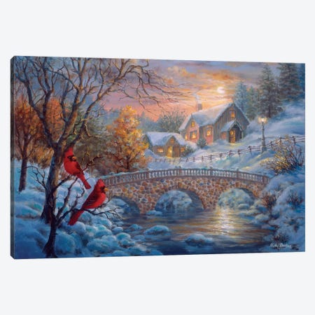 Winter Sunset Canvas Print #BOE171} by Nicky Boehme Canvas Art Print