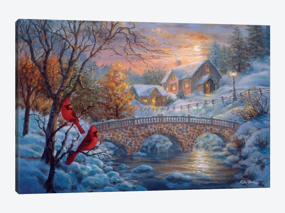 Winter Sunset by Nicky Boehme 1-piece Canvas Wall Art