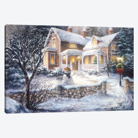 Winter's Welcome Canvas Print #BOE172} by Nicky Boehme Art Print