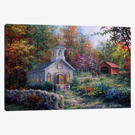 Worship In The Country Canvas Print #BOE174} by Nicky Boehme Canvas Artwork