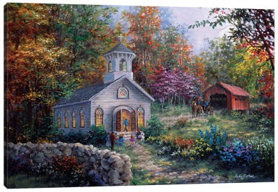 Worship In The Country Canvas Art Print - Nicky Boehme