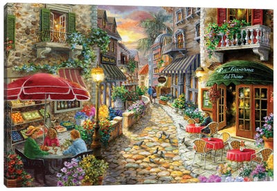 Early Evening In Avola Canvas Art Print - Nicky Boehme