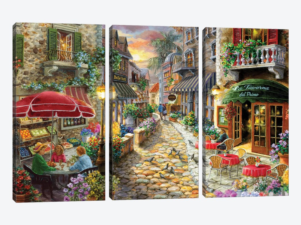 Early Evening In Avola by Nicky Boehme 3-piece Canvas Art