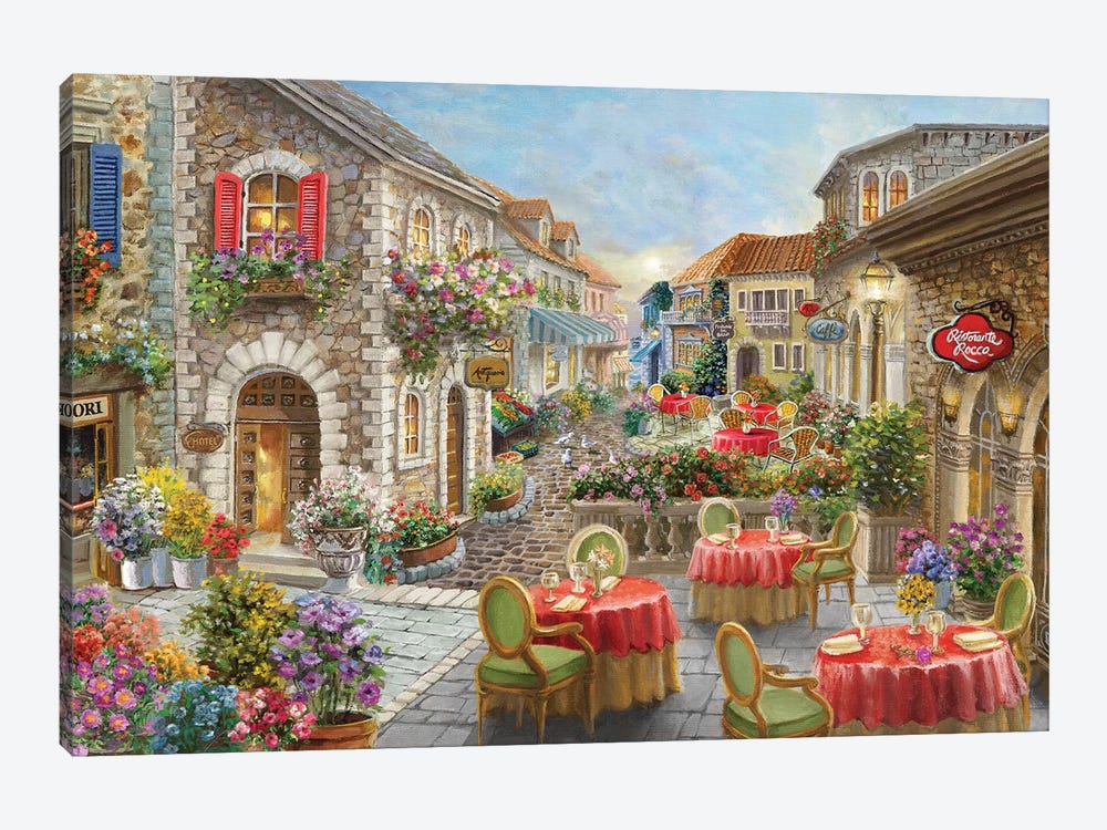 Fiori Caffes by Nicky Boehme 1-piece Canvas Wall Art
