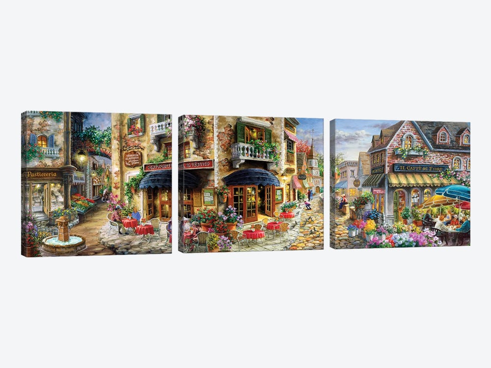 Late Afternoon In Italy by Nicky Boehme 3-piece Canvas Print