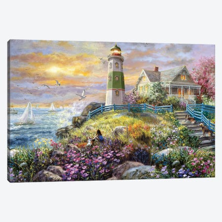 Watching The Sunset Canvas Print #BOE191} by Nicky Boehme Art Print
