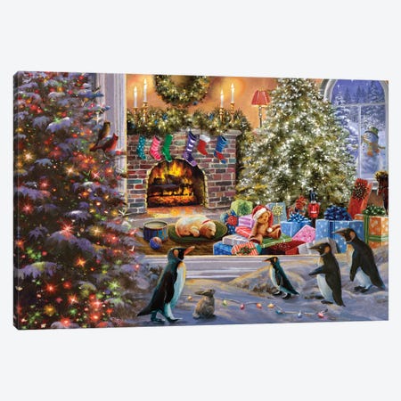A Magical View To Christmas Canvas Print #BOE192} by Nicky Boehme Canvas Art Print