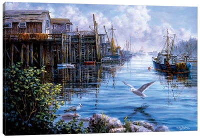 Bird Eye View Canvas Art Print - Dock & Pier Art