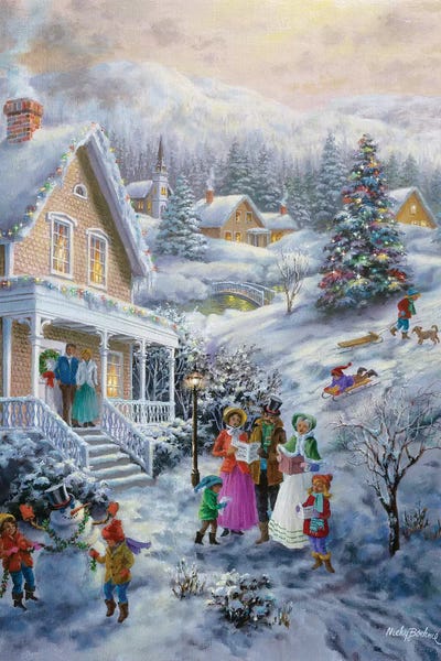 Carolers by Nicky Boehme framed wall art