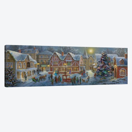 Christmas Village Canvas Print #BOE31} by Nicky Boehme Art Print