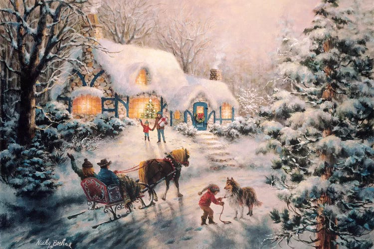 Christmas Visit by Nicky Boehme wall art