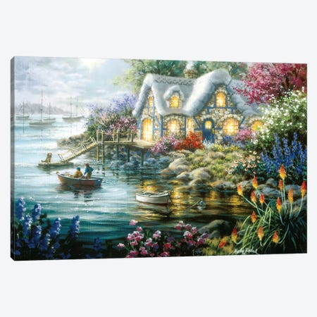 Cottage Cove Canvas Print #BOE35} by Nicky Boehme Canvas Wall Art