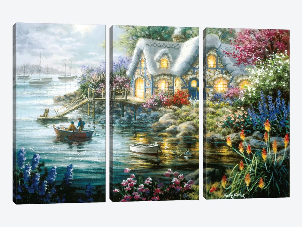 Cottage Cove by Nicky Boehme 3-piece Canvas Art Print