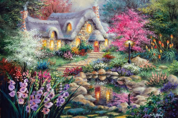 Gardens & Floral Landscapes: Cottage Pond by Nicky Boehme