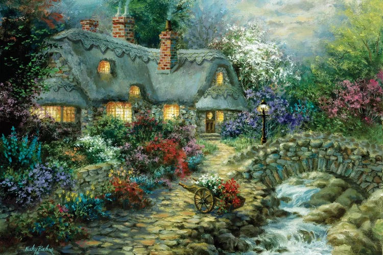 Country Cottage by Nicky Boehme wall art