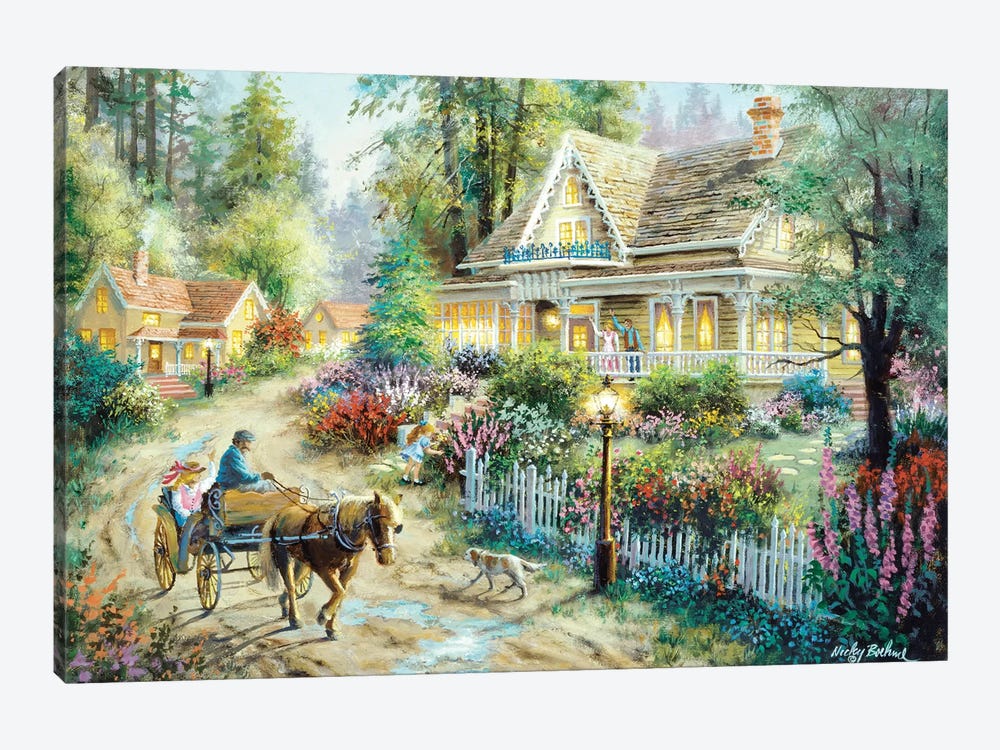 A Country Greeting by Nicky Boehme 1-piece Art Print