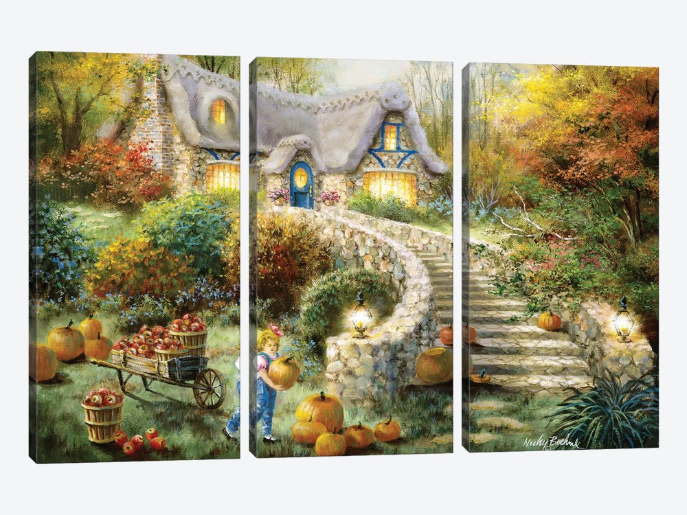 Country Harvest by Nicky Boehme 3-piece Canvas Art