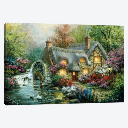 Country Retreat Canvas Print #BOE42} by Nicky Boehme Canvas Artwork