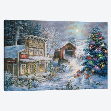 Country Shopping Canvas Print #BOE43} by Nicky Boehme Canvas Artwork