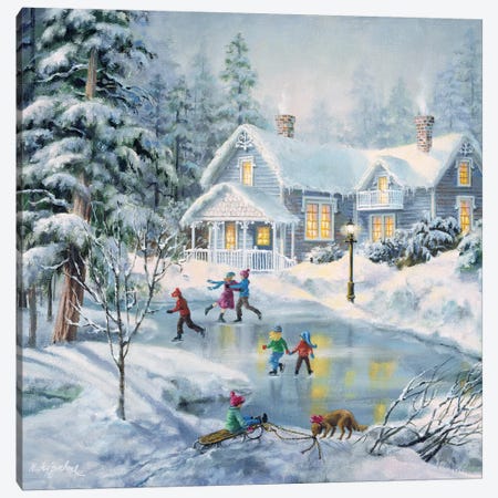 A Fine Winter's Eve Canvas Print #BOE4} by Nicky Boehme Canvas Print