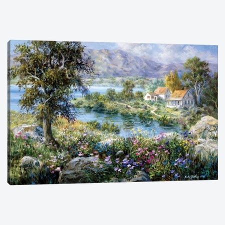 Enchanted Cottage Canvas Print #BOE53} by Nicky Boehme Canvas Art Print