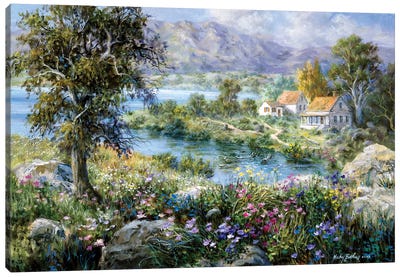 Enchanted Cottage Canvas Art Print - Nicky Boehme