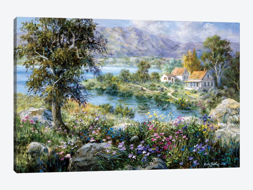 Enchanted Cottage by Nicky Boehme 1-piece Canvas Print