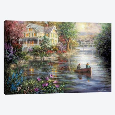 Evening Reflections Canvas Print #BOE55} by Nicky Boehme Canvas Art