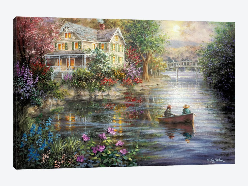 Evening Reflections by Nicky Boehme 1-piece Canvas Art Print