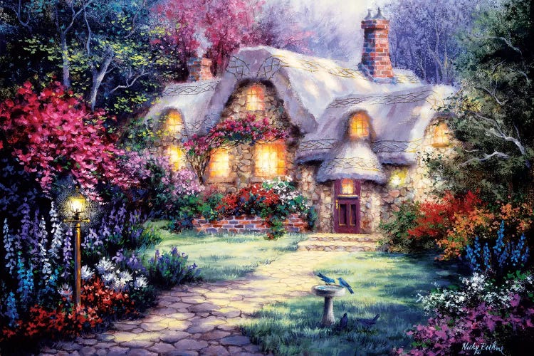 Garden Cottage by Nicky Boehme wall art