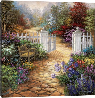 Gateway To Enchantment Canvas Art Print - Garden & Floral Landscape Art
