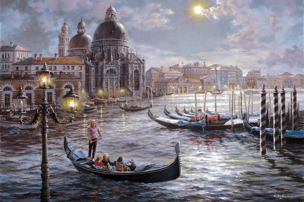 Moody Blue: Grand Canal Venice by Nicky Boehme