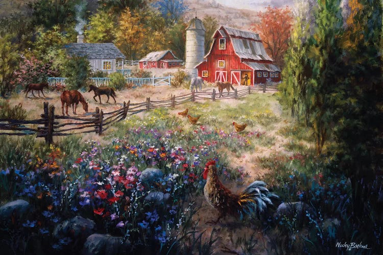 Grazing The Fertile Farmland by Nicky Boehme wall art