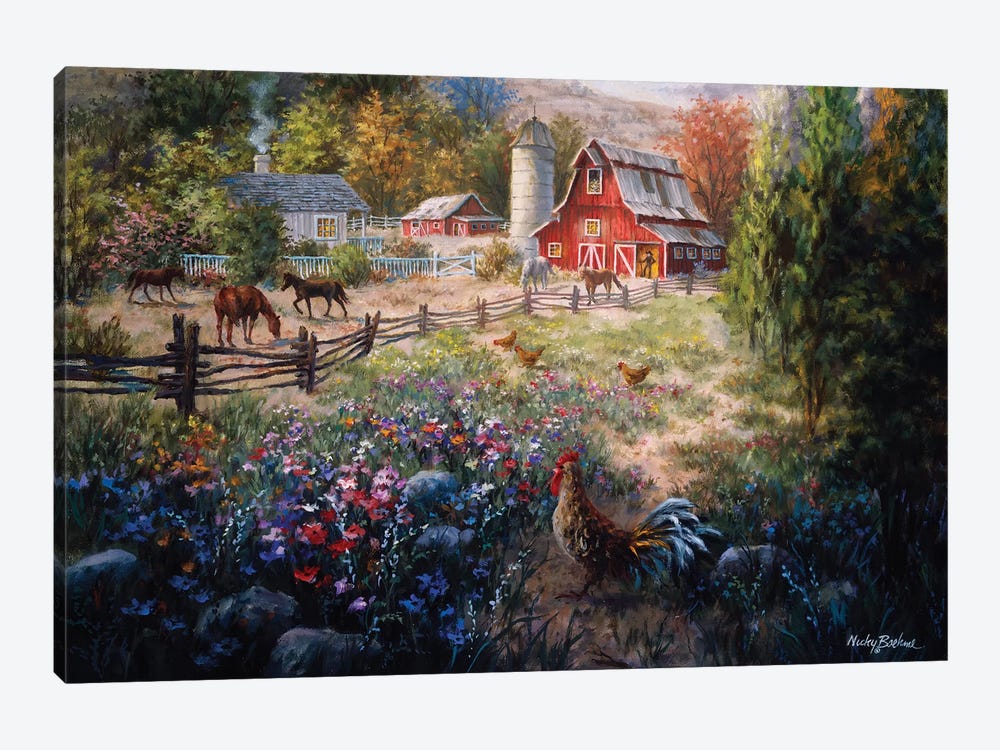 Grazing The Fertile Farmland by Nicky Boehme 1-piece Canvas Art Print
