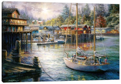 Harbor Canvas Art Print - Nautical Art