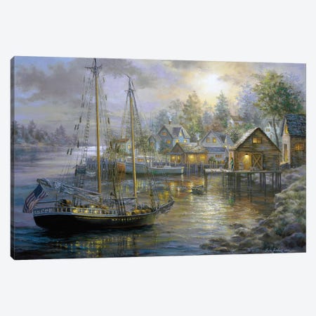 Harbor Town Canvas Print #BOE80} by Nicky Boehme Canvas Wall Art