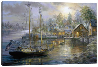 Harbor Town Canvas Art Print - Nicky Boehme