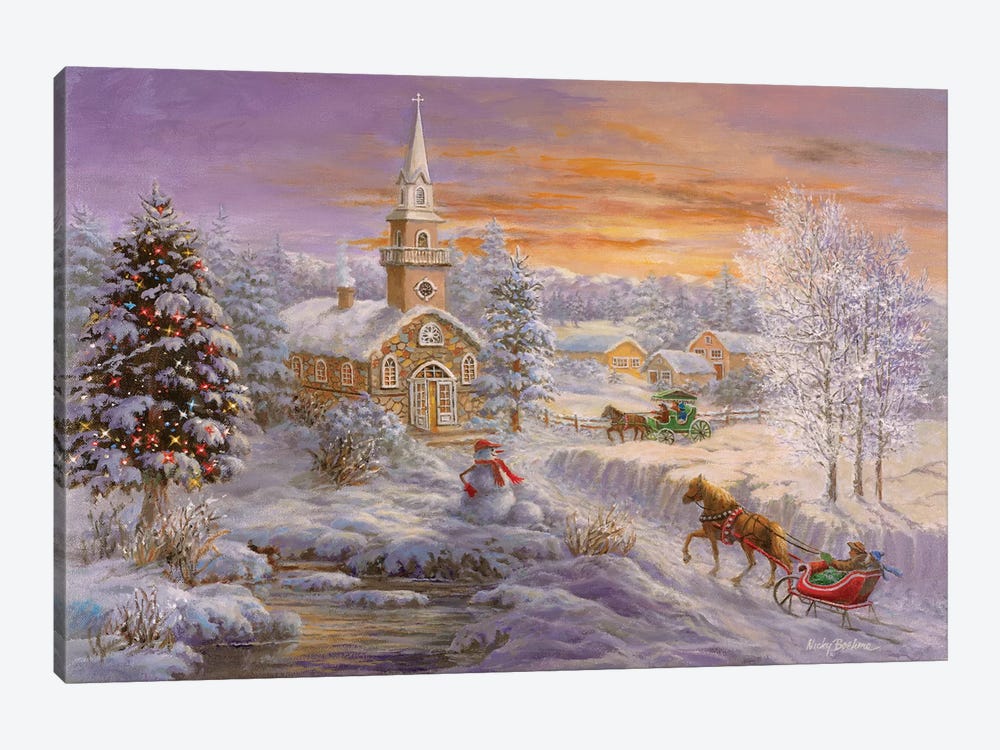 Holiday Worship by Nicky Boehme 1-piece Canvas Artwork