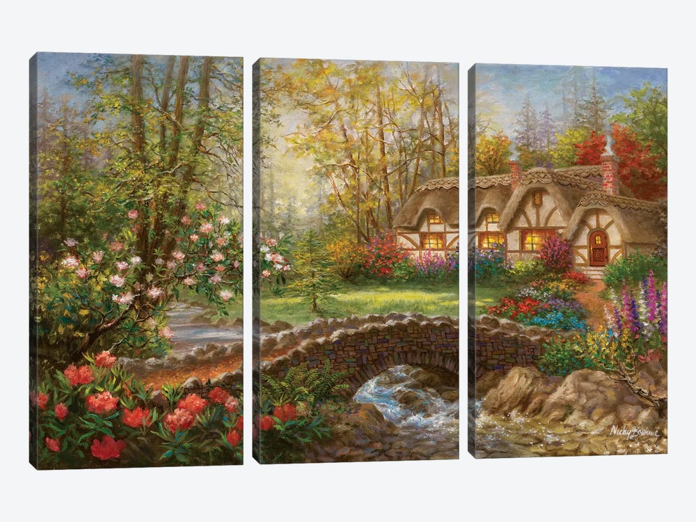 Home Sweet Home by Nicky Boehme 3-piece Canvas Art Print