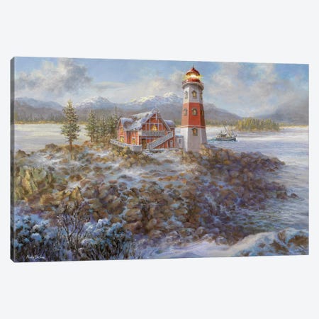 Lighthouse Bluff Canvas Print #BOE96} by Nicky Boehme Canvas Art