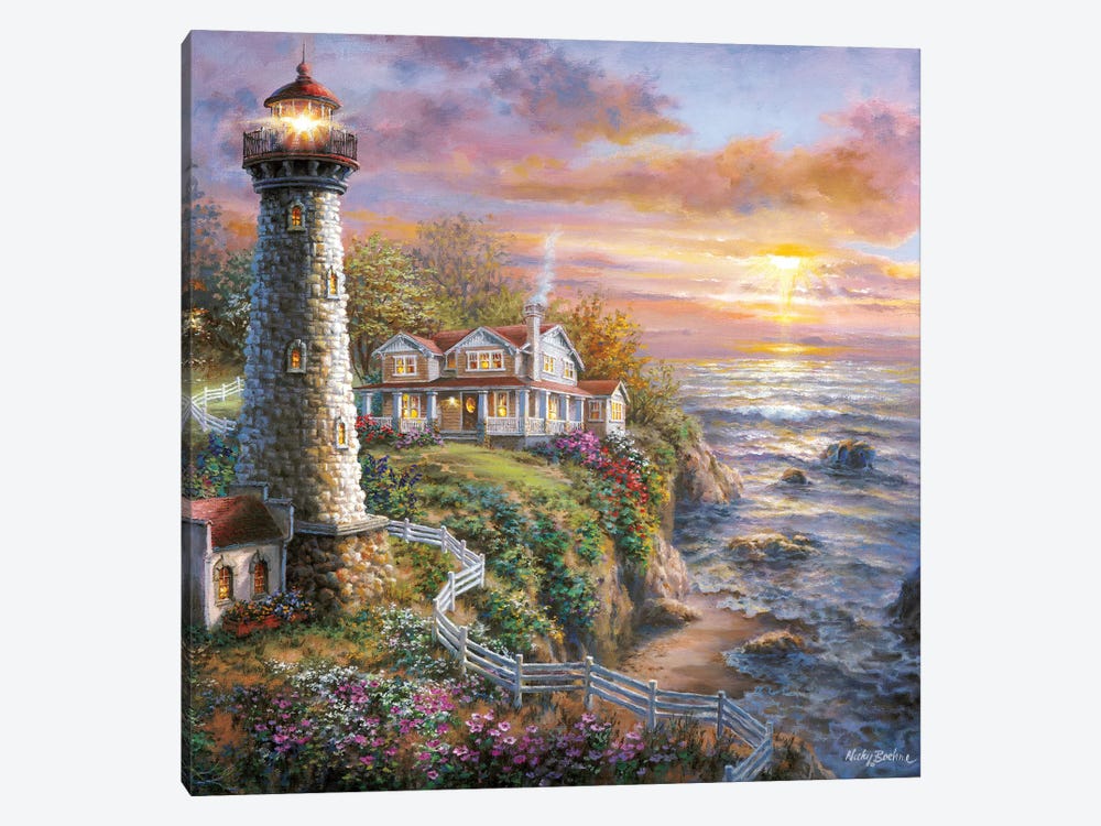 Lighthouse Haven I by Nicky Boehme 1-piece Canvas Art Print