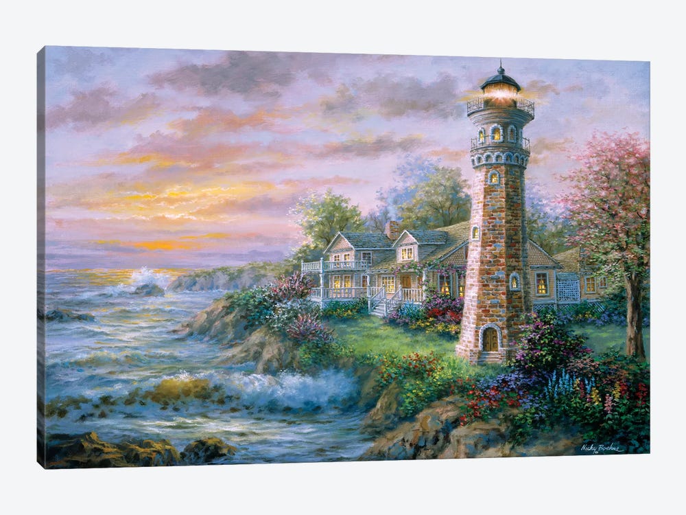 Lighthouse Haven II by Nicky Boehme 1-piece Canvas Artwork