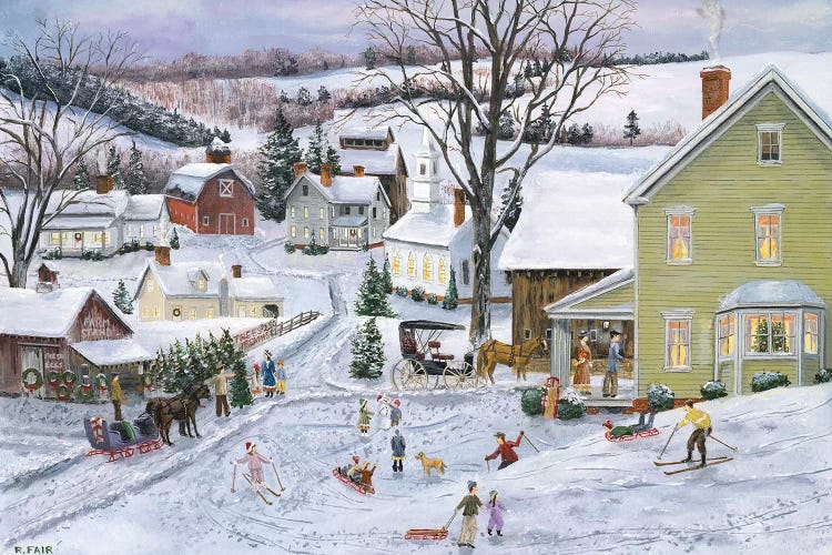 Preparing for Christmas by Bob Fair wall art