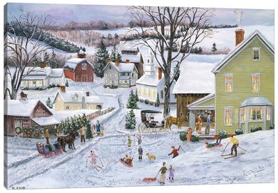 Preparing for Christmas Canvas Art Print - Bob Fair