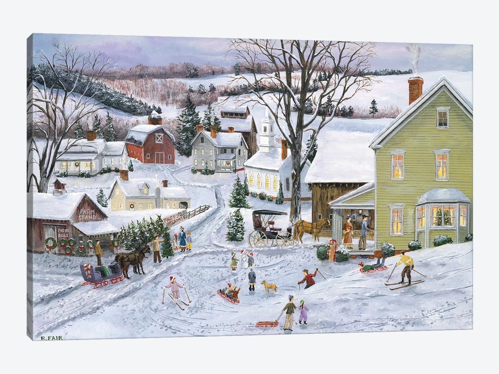 Preparing for Christmas by Bob Fair 1-piece Canvas Artwork