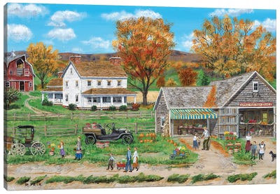 Apple Tree Farm Stand Canvas Art Print - Bob Fair