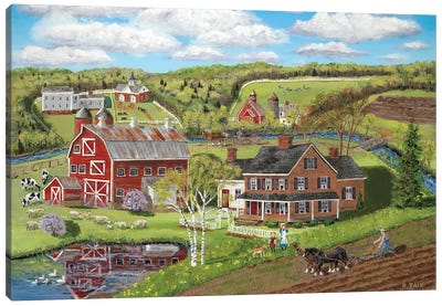 Spring Plowing Canvas Art Print - Bob Fair