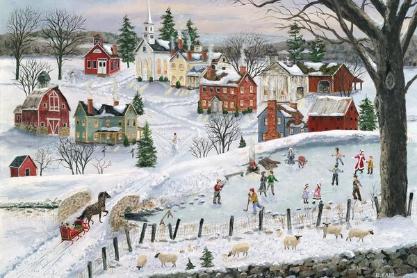 Villages & Towns: The Red Sleigh by Bob Fair