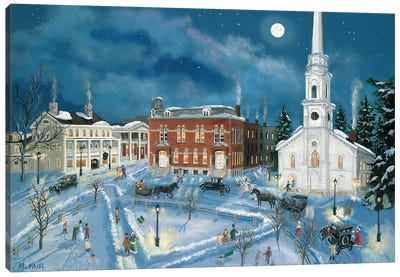 Berkshire Green In Winter (Lee Mass) Canvas Art Print - Christmas Scenes